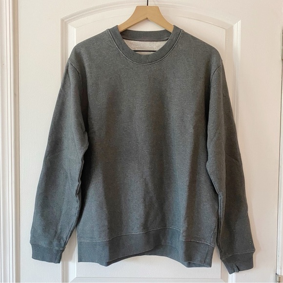EVERLANE The Track Crewneck Sweatshirt Dark Heather Gray NWT - Picture 2 of 10
